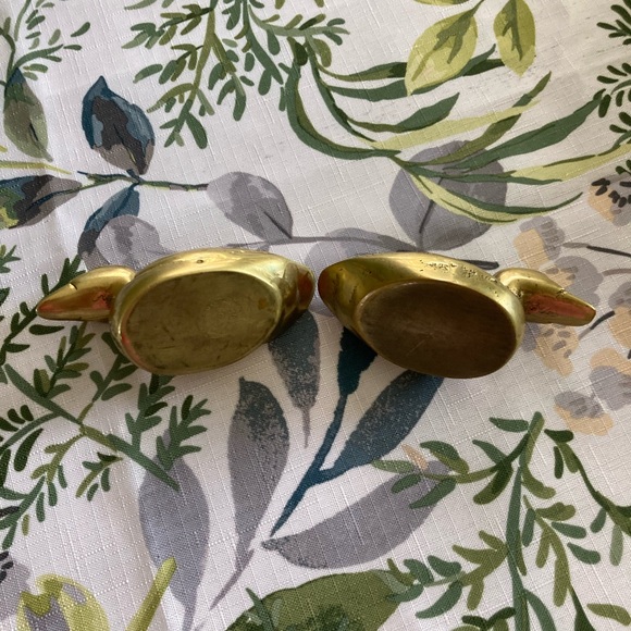 Mid Century Vintage Heavy Solid Brass Ducks Paper Weights - Picture 4 of 4